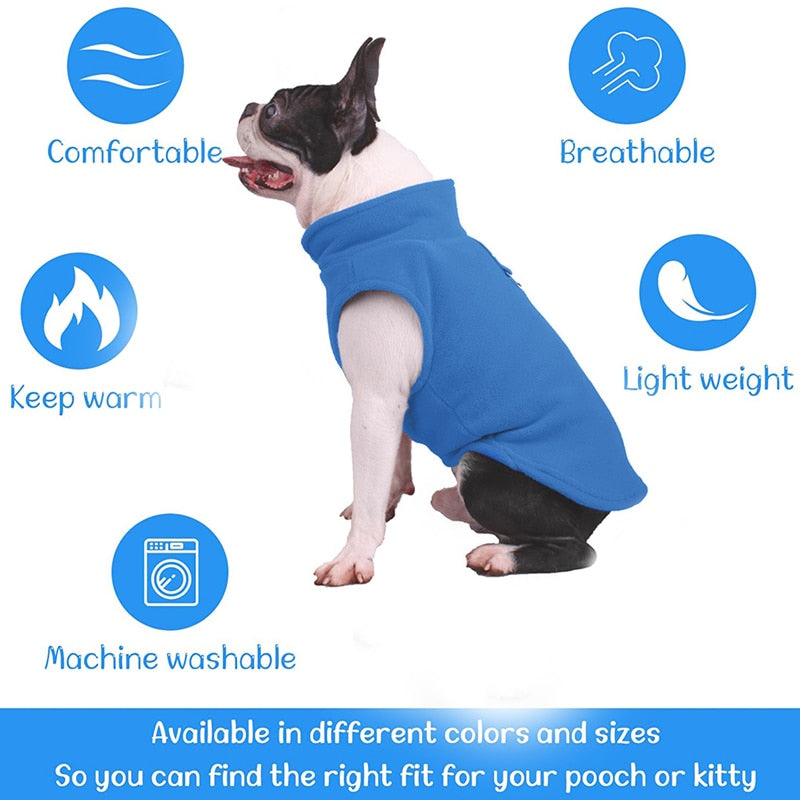 Winter Fleece Jacket For Small Dogs